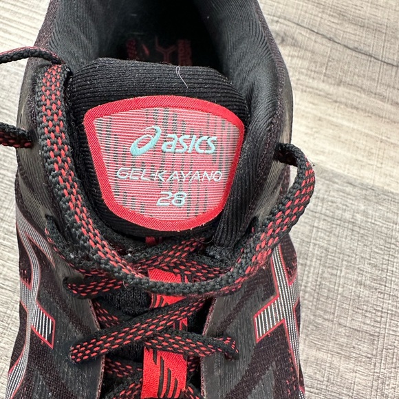 ASICS Men's Black and Red Athletic Shoes - Picture 2 of 5